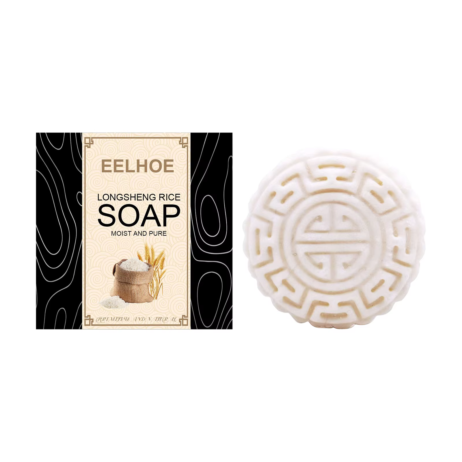 Shampoing à l'eau de riz, savon solide pour la croissance des cheveux, barre de shampoing pour repou