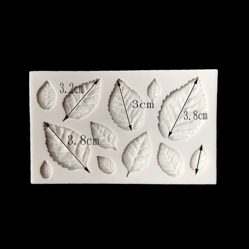 Moule en silicone 3D en forme de feuille de rose pour gâteau au chocolat, fondant, savon, bonbons, p