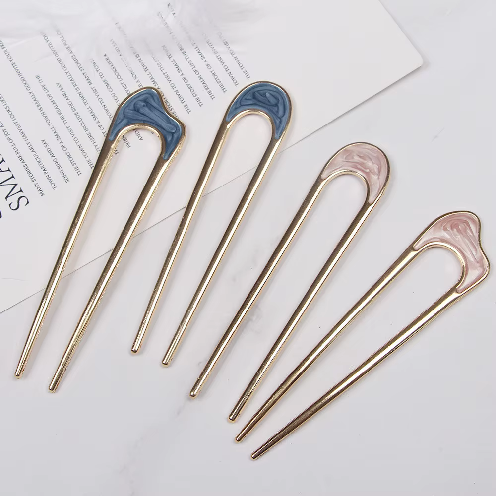 Épingle à cheveux en forme de U en métal pour femmes, fourche à cheveux en U, épingle à cheveux fran