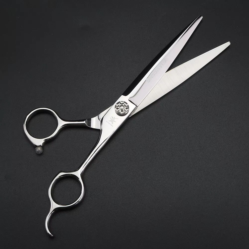 XUANFENG – ciseaux de coupe de cheveux argentés de 7 pouces, ciseaux de salon japonais 440C