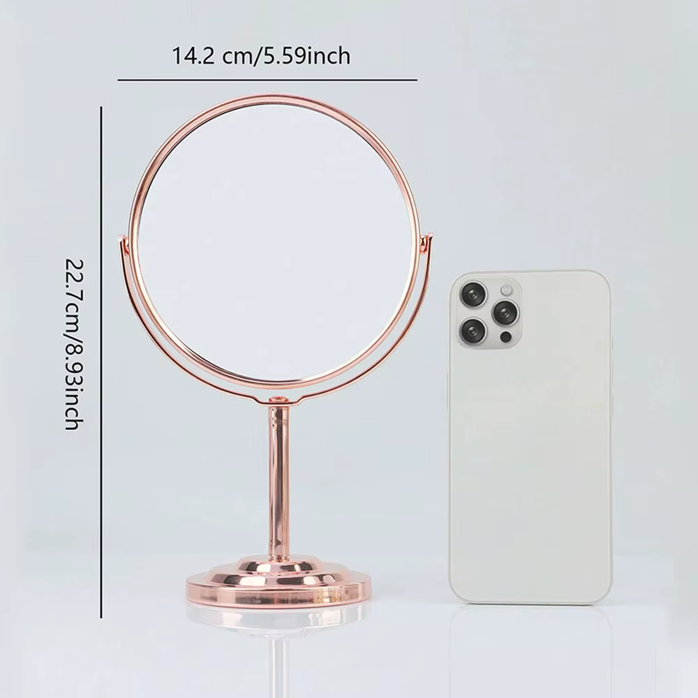 Miroir de maquillage Double face 3/4/5 pouces, avec grossissement 2X, réflexion claire et miroir de