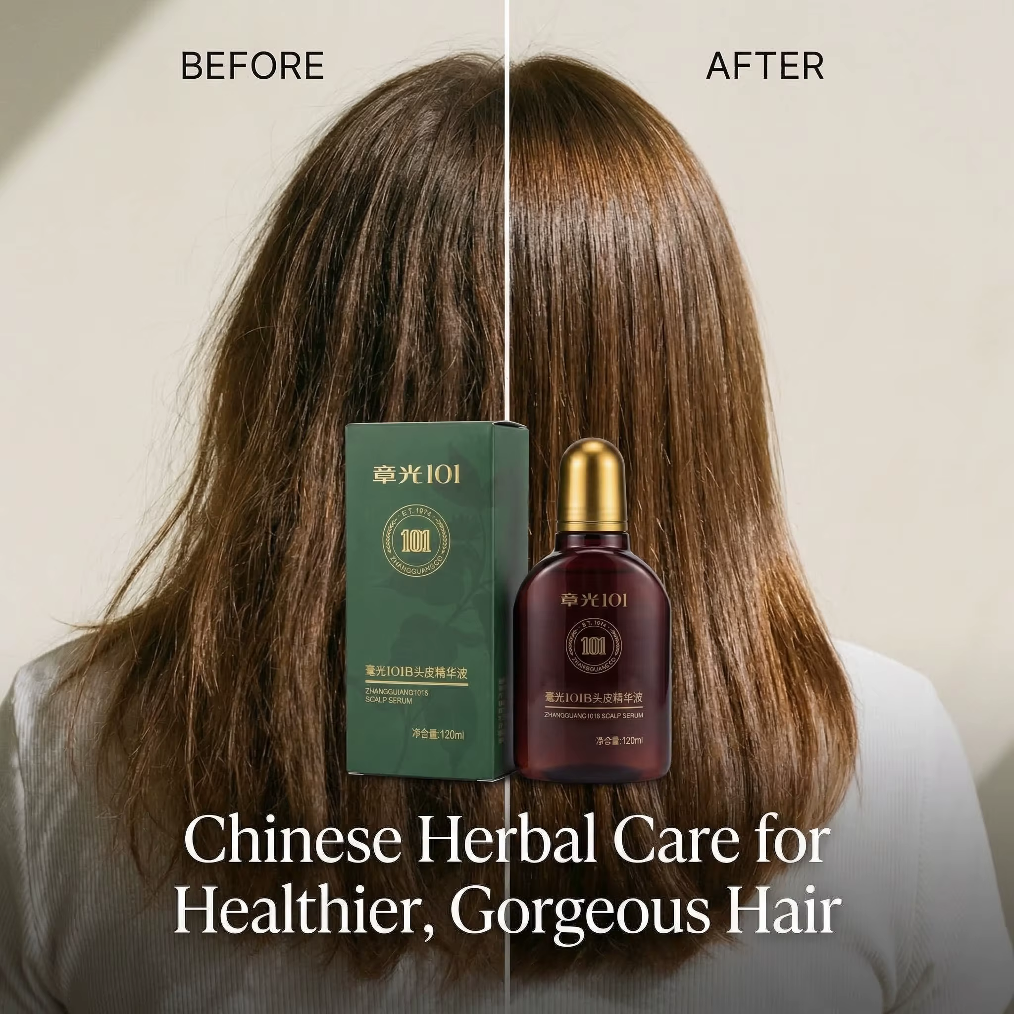 Tonique capillaire ZHANG GUANG 101, puissante thérapie à base de médecine chinoise, nouveau kit écon