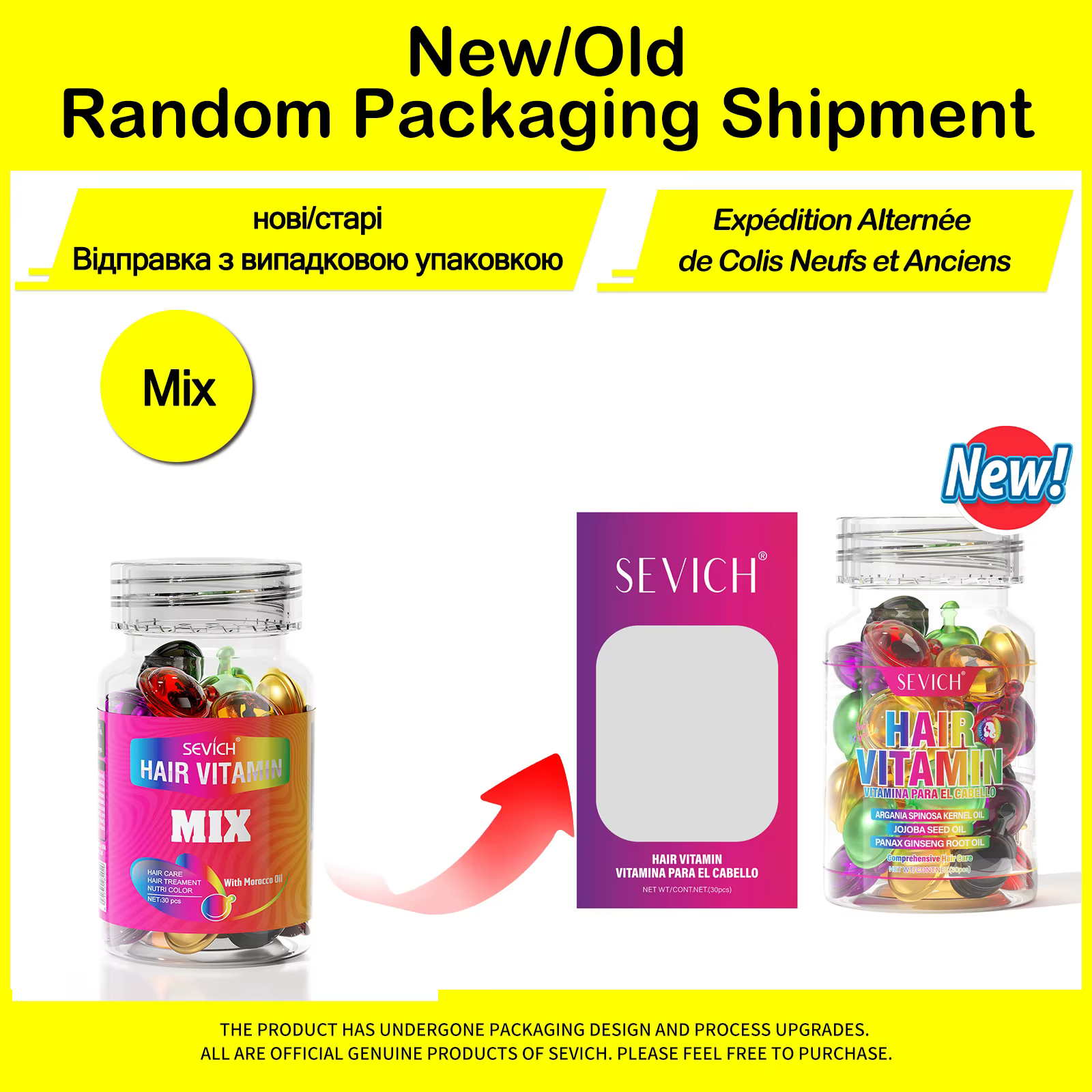 Sevich Mix cheveux vitamine Capsule traitement des cheveux huile réparation endommagé lisse soin des