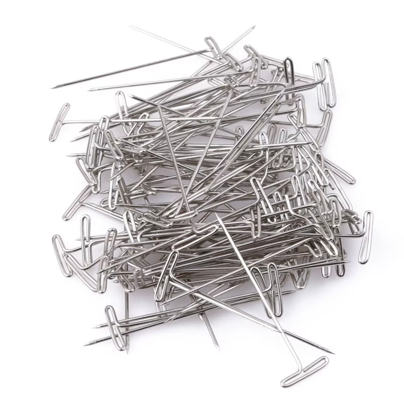 Aiguilles à broches en T 27/32/38/45/51MM, 50/100 pièces, pour la fabrication de perruques, pour blo