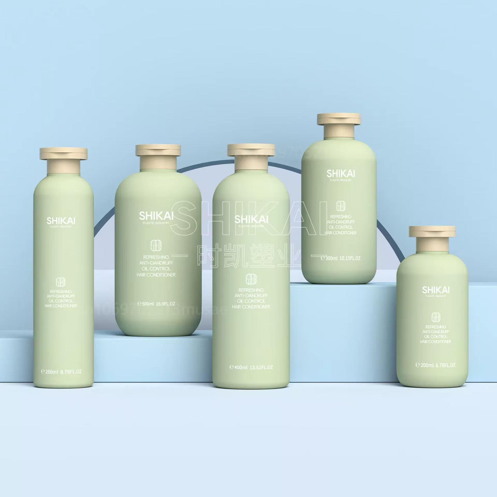 Shampooing en plastique vert avocat, gel douche moussant, Regina Oscar ers, tous les jours illables,