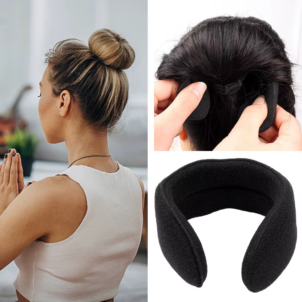 Éponge En Plastique Boucle Bouclés Cheveux Créateur Cheveux Chouchou Bandeau Twist Donut Bun Curler