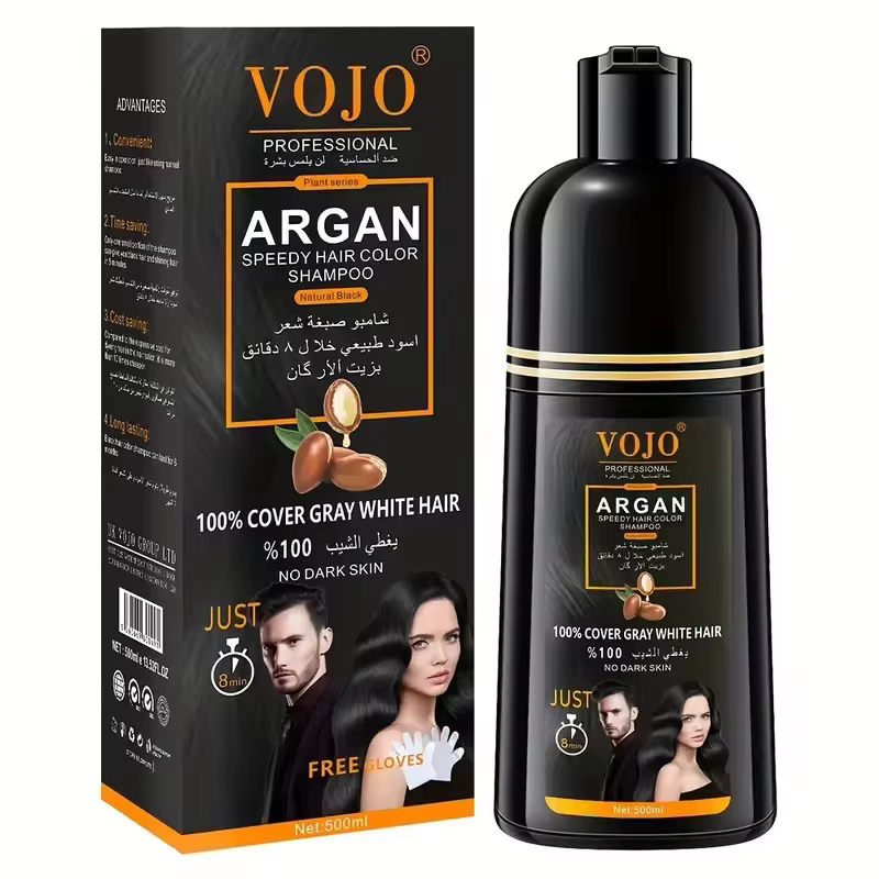 Shampoo colorant capillaire longue durée 500 ml 3 en 1, teinture capillaire nourrissante en profonde