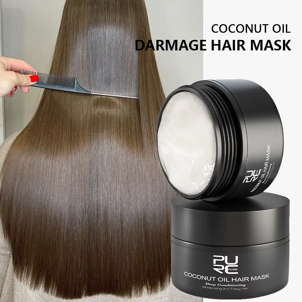 PURC – masque capillaire à l'huile de noix de coco, répare les dommages, restaurer les types de chev