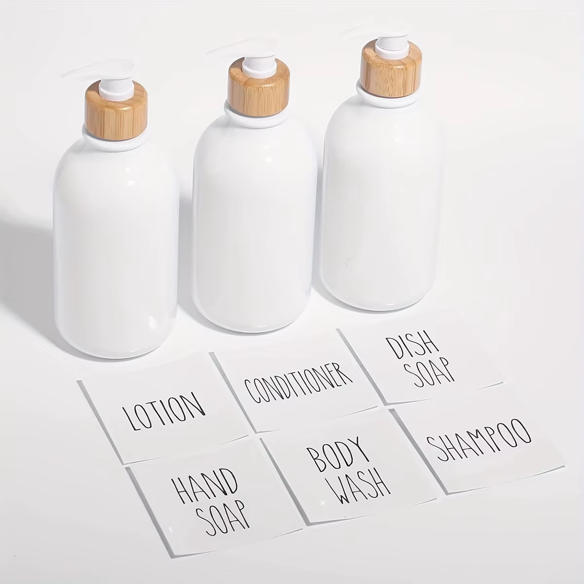 Distributeur de shampoing et de revitalisant, ensemble de bouteilles à pompe réutilisables de 3 à 16