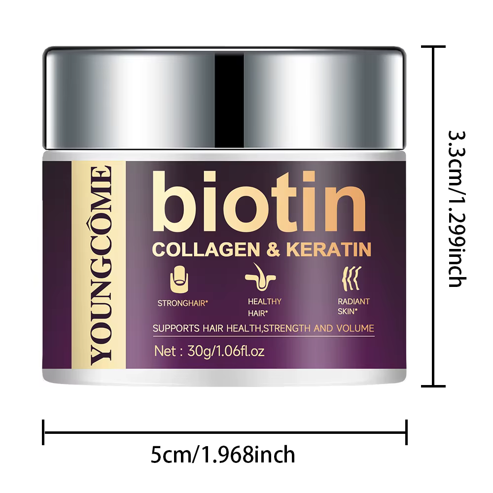 Masque capillaire hydratant à la biotine contenant du collagène et de la kératine naturelle, restaur