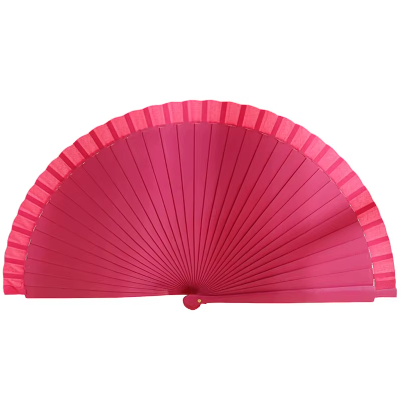 Éventail pliant à Vintage espagnol, en bois couleur unie, pour les fêtes