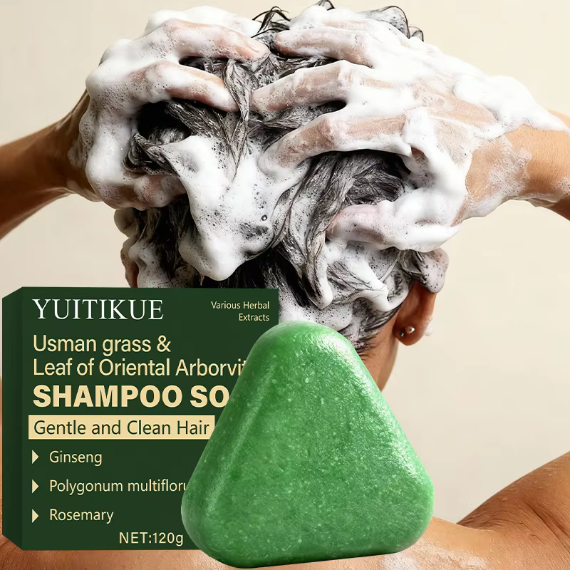 Usman Herbal Shampoo Bar - Nettoyage doux pour le cuir chevelu à contrôle de l'huile, barre de soin