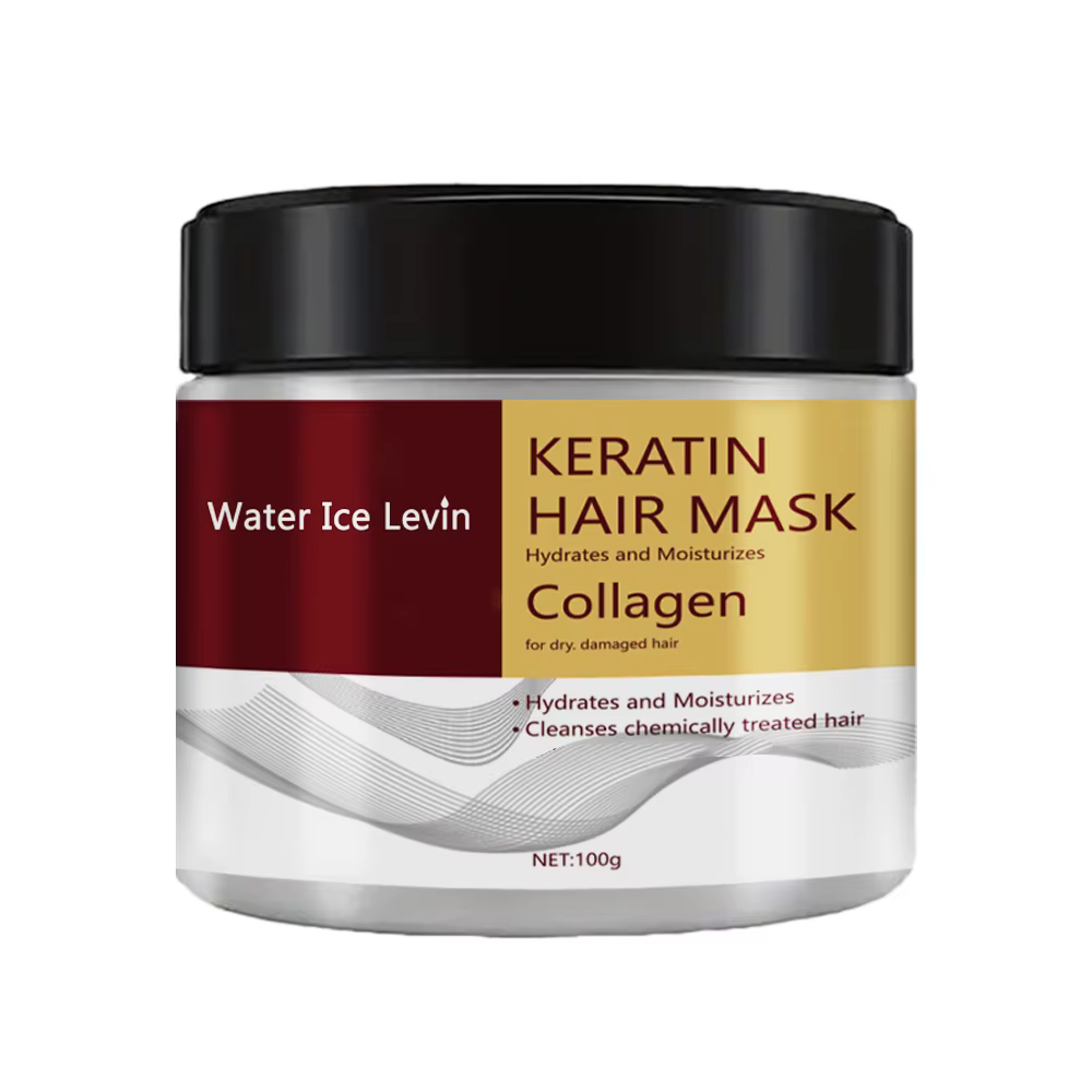 Masque capillaire à la kératine avec collagène, hydrate et hydrate pour cheveux secs et endommagés, 