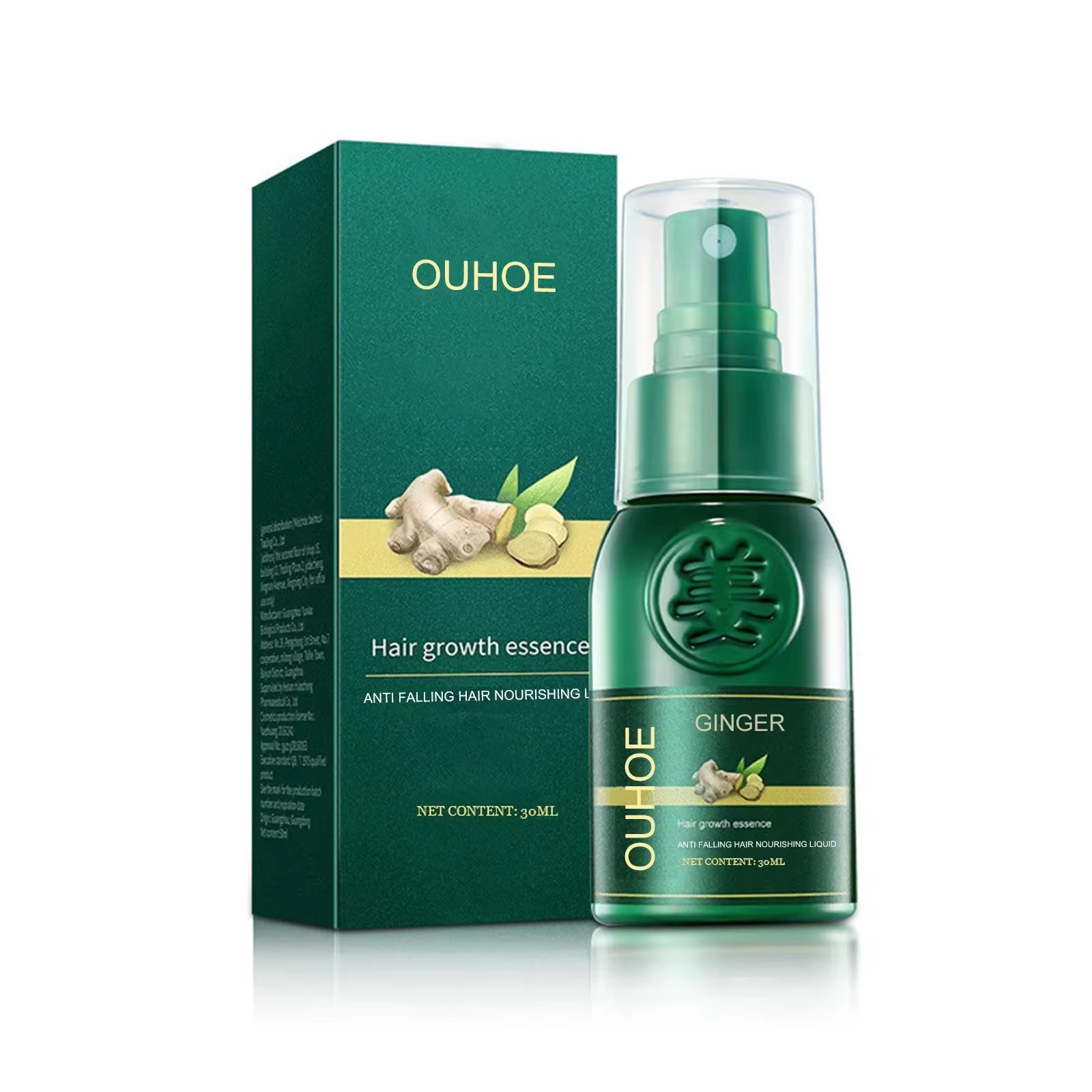 OUHOE sérum de croissance des cheveux réparation amincissement sec endommagé Massage cuir chevelu fo