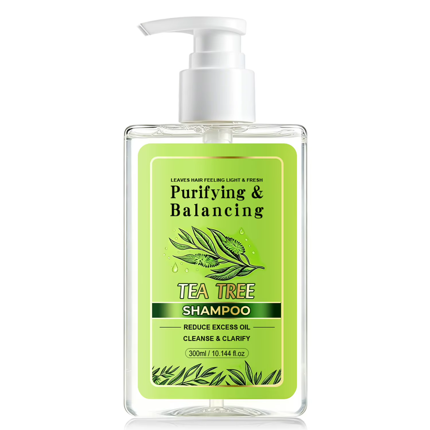 Shampoo à l'arbre à thé – 300 ml. Formule purifiante et équilibrante qui réduit l'excès de sébum et