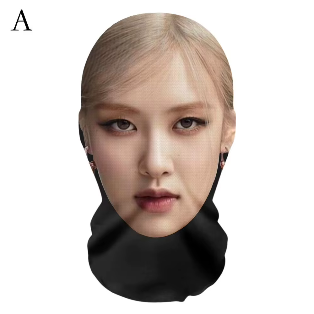 Masque facial complet intéressant imprimé en 3D, masque en maille de Simulation sans couture pour ho