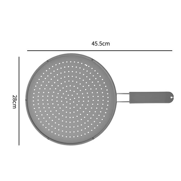 Écran anti-éclaboussures de cuisine en Silicone avec poignée, résistant à la chaleur, protection con