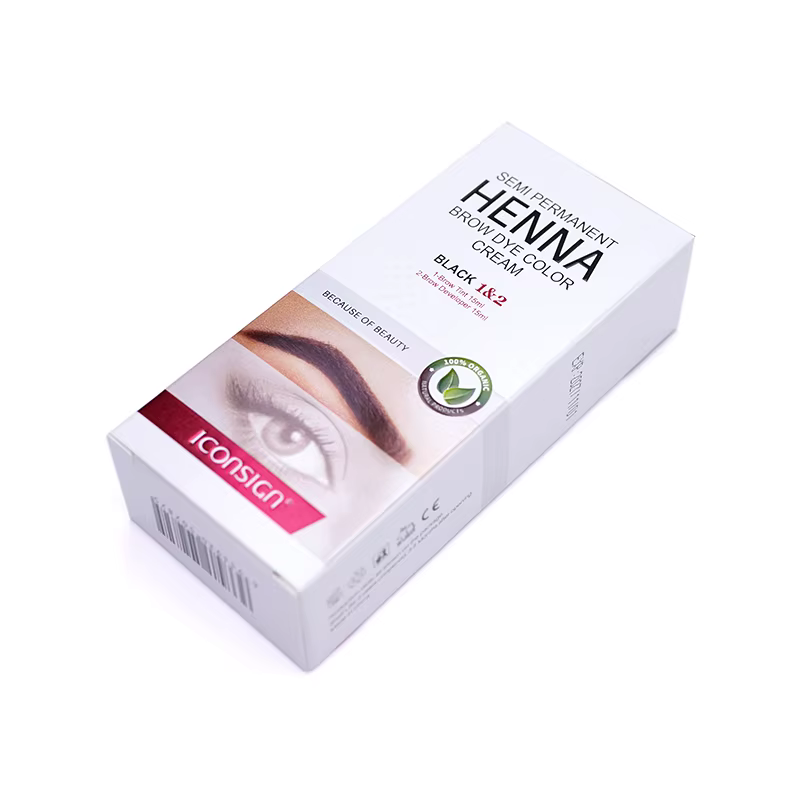 Teinture professionnelle pour cils au henné à séchage rapide, 15 min, crème semi-continue, maquillag