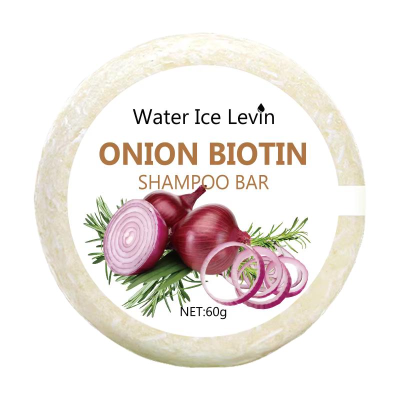 Savon shampooing à la biotine et à l'oignon 60g pour le soin du cuir chevelu et des cheveux, hydrate
