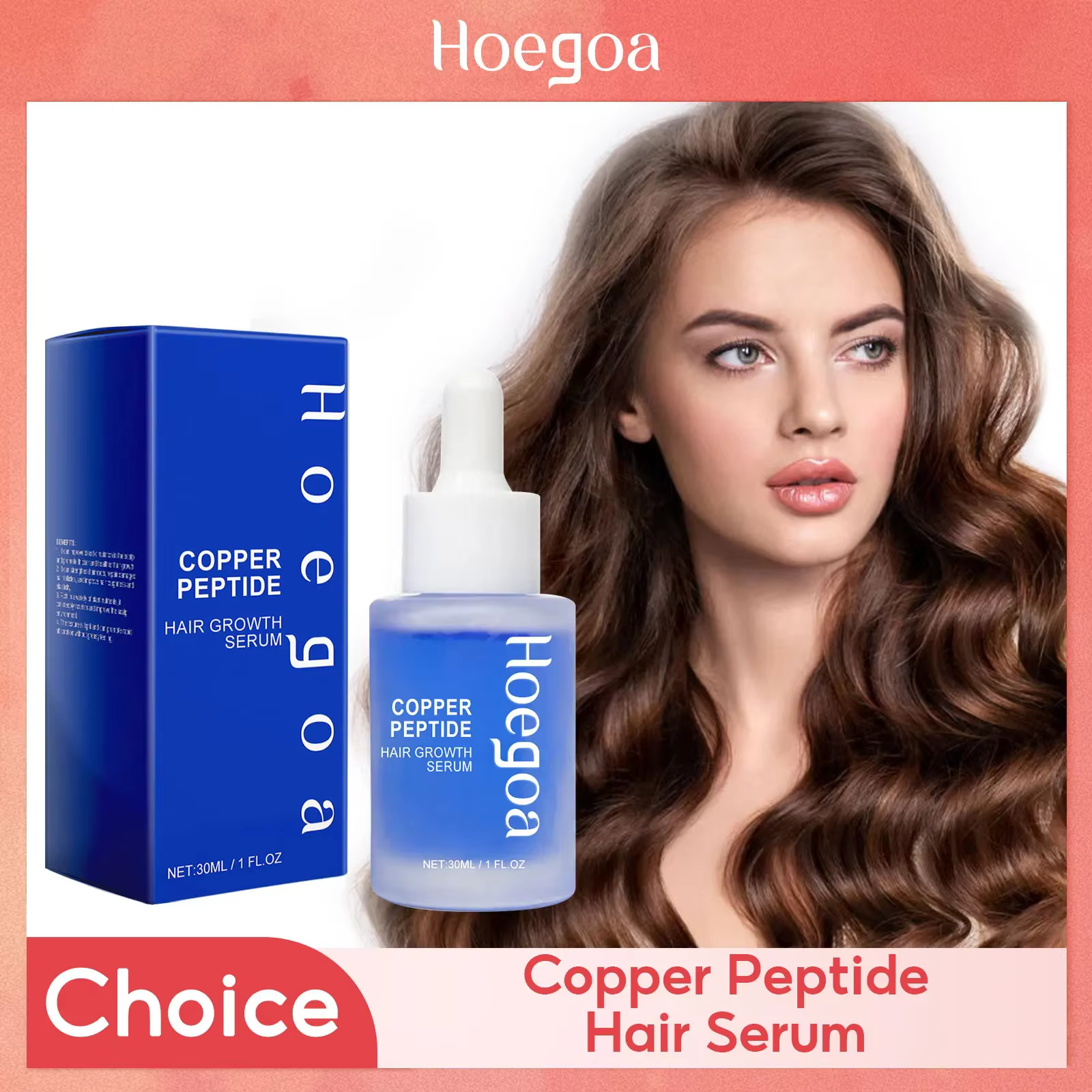 Sérum capillaire au cuivre et aux peptides, soin lissant, essence pour le soin quotidien du cuir che