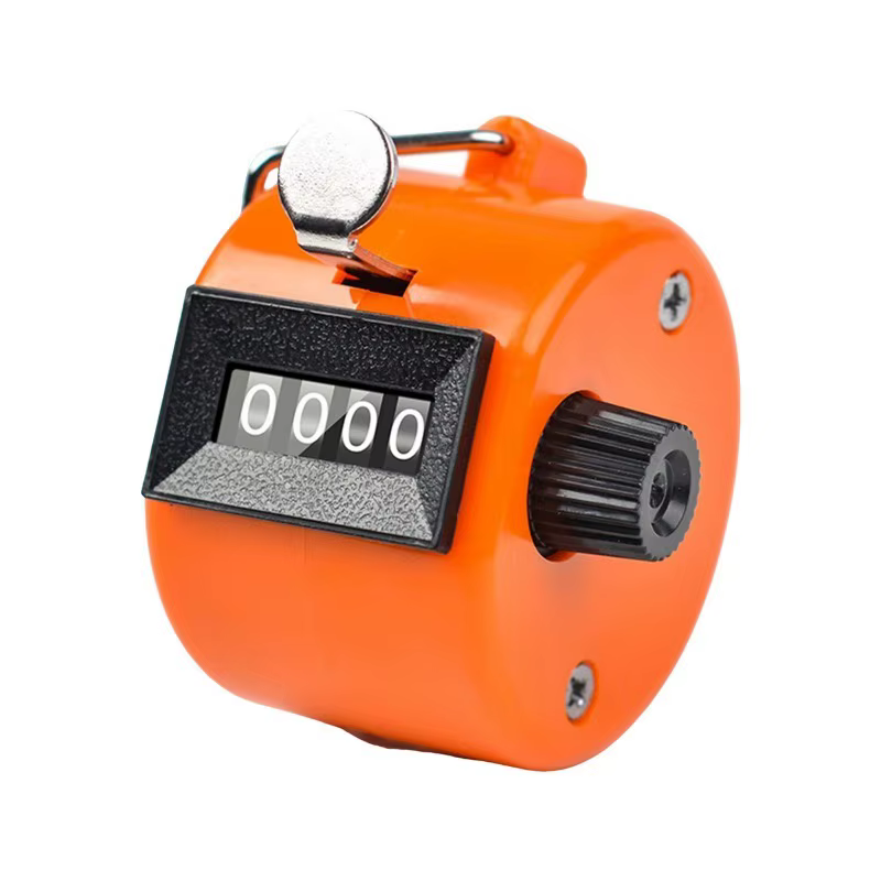 Compteur manuel portable 1 pièce, compteur de points à quatre boucles mécaniques en acier inoxydable