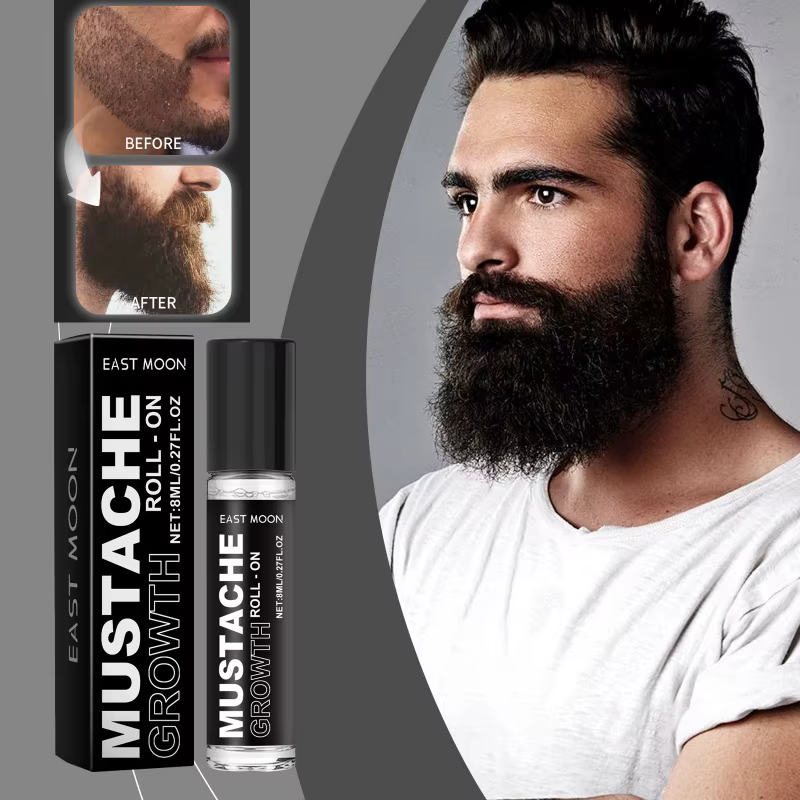 Rouleau à barbe pour hommes avec huile de romarin-sérum capillaire nourrissant pour le visage, formu