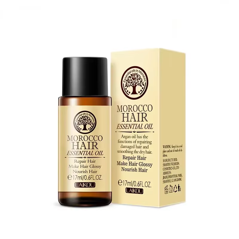 Huile essentielle d'argan pure marocaine pour les types de cheveux secs, produits de soin multifonct