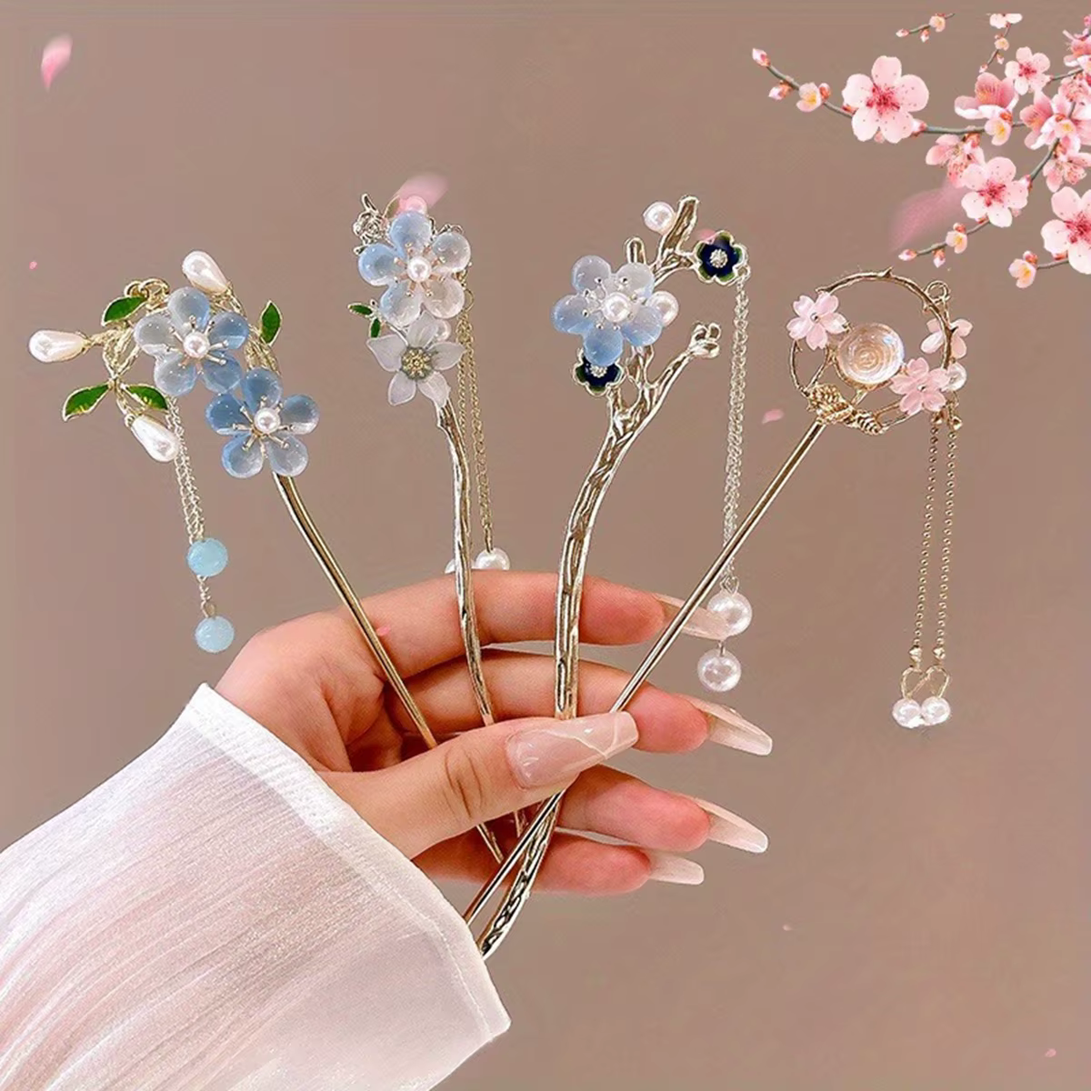 Accessoire de cheveux romantique de Style chinois, bijoux en alliage, aiguille à cheveux pour femmes