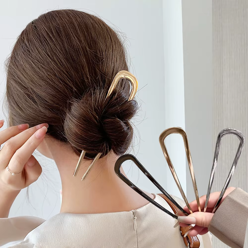 Nouvelles fourchettes à cheveux simples en forme de U, épingle à cheveux en métal, pinces à cheveux