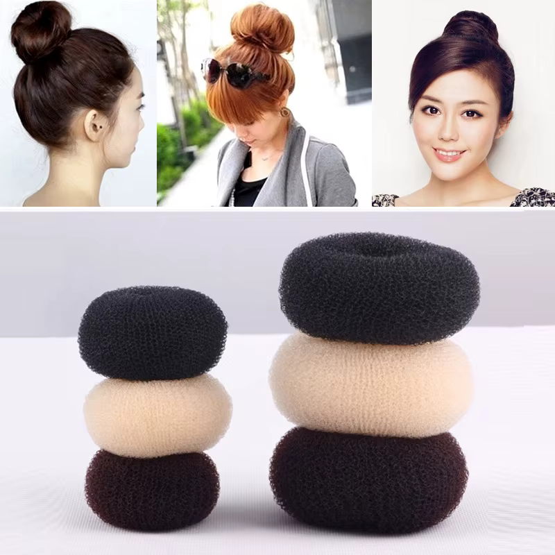 Machine à chignon magique pour femmes, 1 pièce, S M L, noir/marron/ivoire, Donut Bagel, outils pour