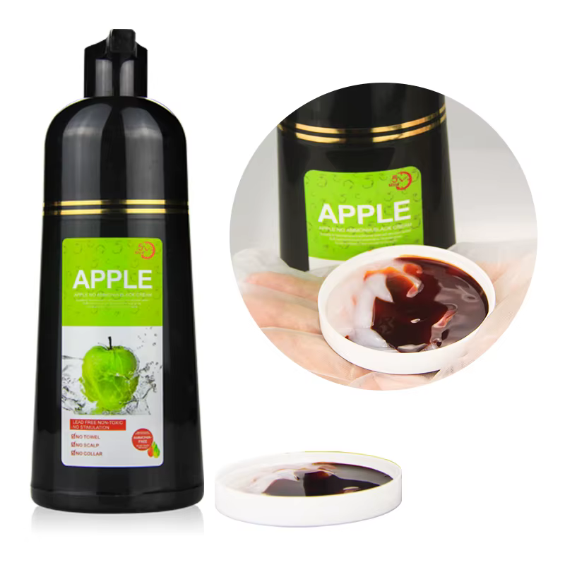 Shampoing colorant pour cheveux à base d'extrait de fruits sans ammoniaque, coloration naturelle des