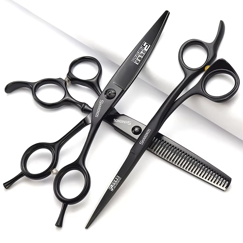 SHARONDS ciseaux professionnels de coiffure 440C barbier en acier japonais tondeuses spécialisées co