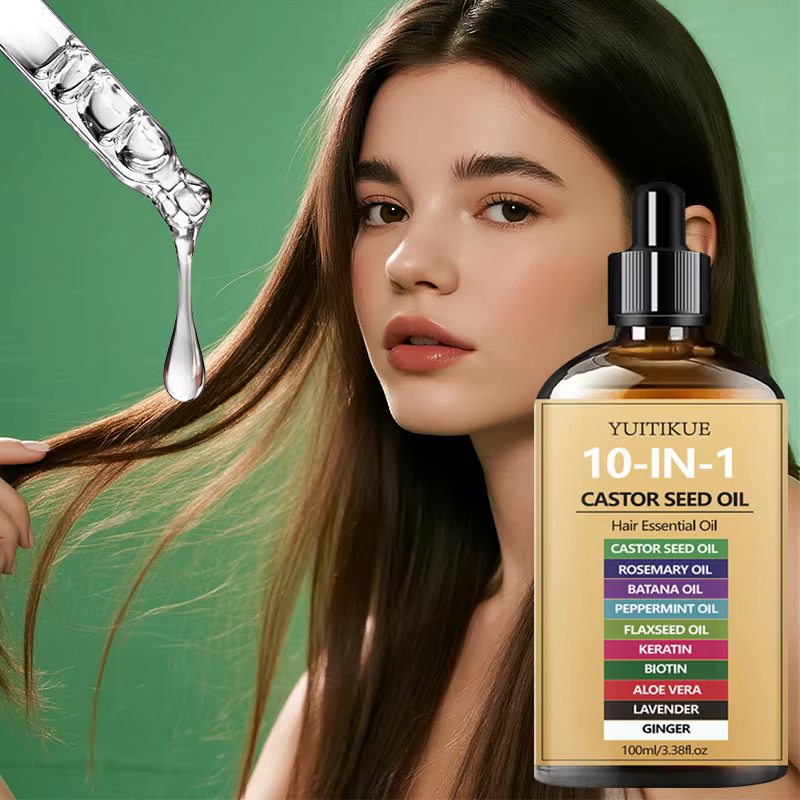 YUITIKUE Huile capillaire 10-en-1 - Formule multi-bénéfices aux huiles naturelles, pour des cheveux