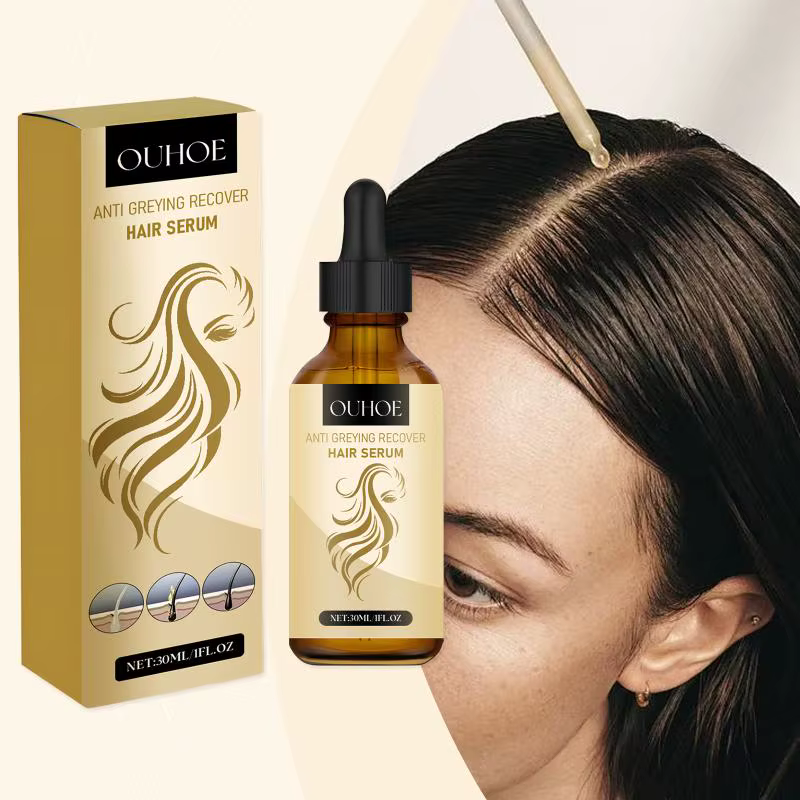 Huile Capillaire Noircissante Naturelle pour Cheveux Noirs, Nettoyante, Fortifiante, Nourrissante, R