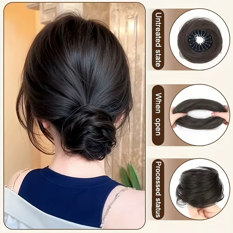 Accessoires pour chignon femme - Pinces à cheveux synthétiques réglables de 4 pouces, adaptées à tou