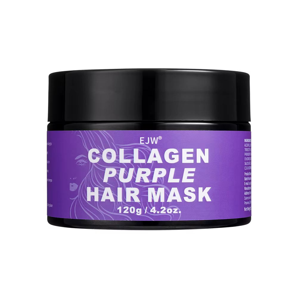 Masque capillaire violet à la kératine, léger et non gras, hydratant en profondeur, adapté aux cheve