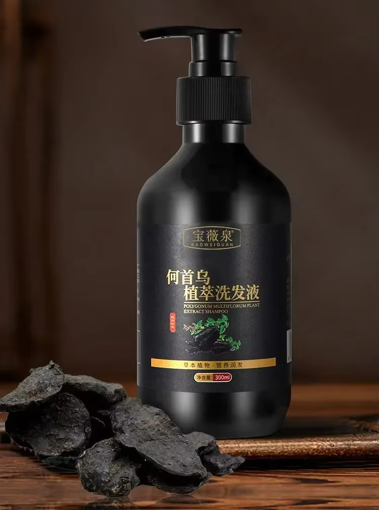 Shampoing à base de plantes Polygonum Multiflorum, contrôle de l'huile, contrôle des pellicules, sha