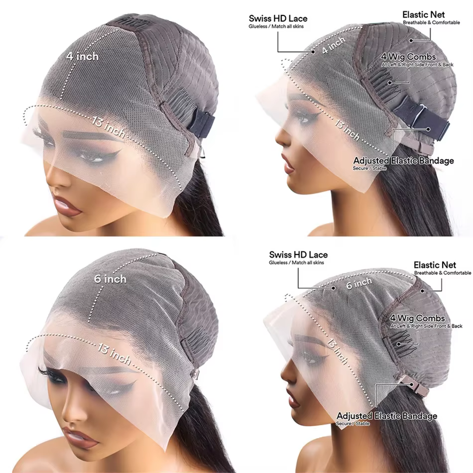 30 40 pouces vague de corps perruques 13x6 Hd dentelle frontale perruque brésilienne cheveux humains