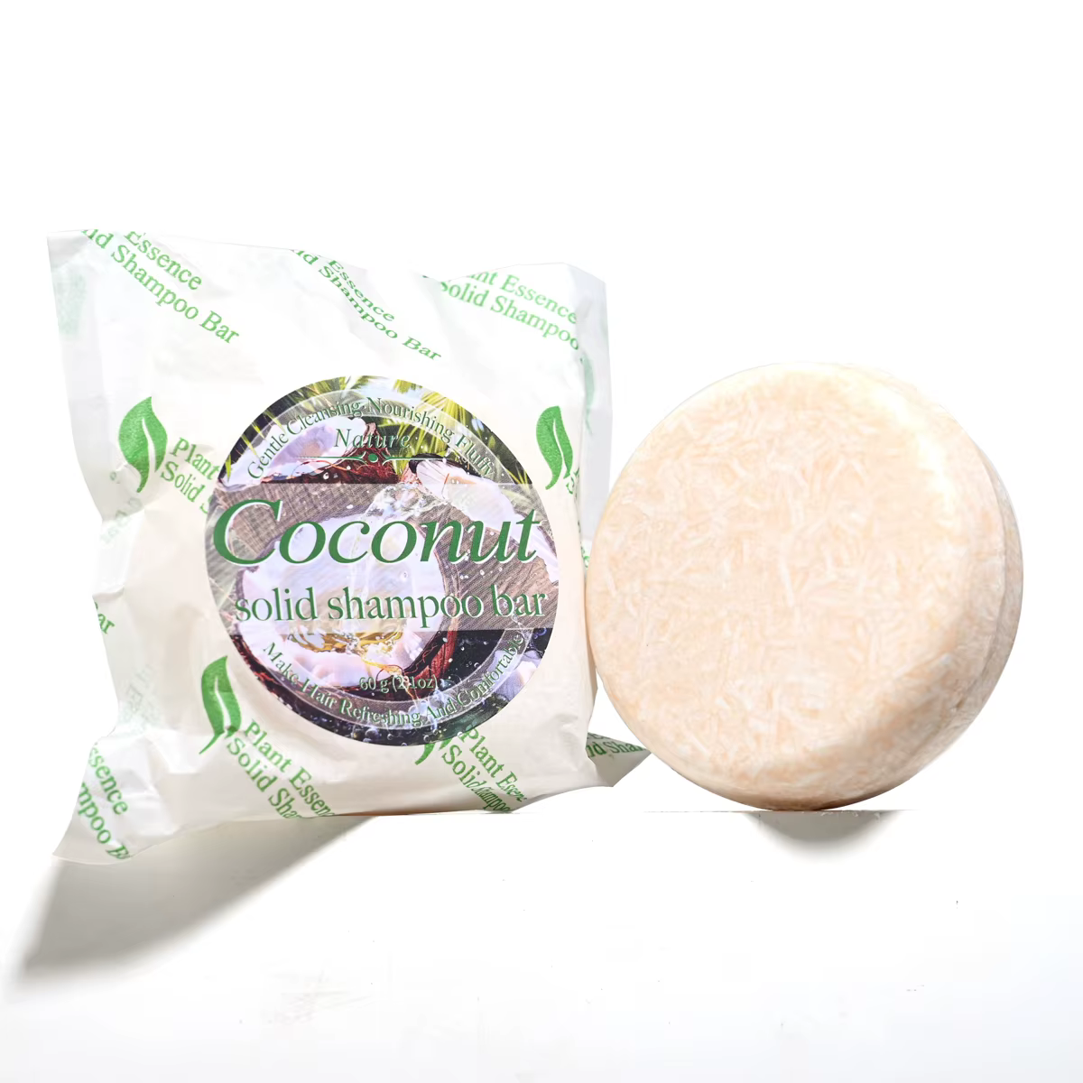 Shampoing à la noix de coco naturelle biologique, savon solide fait à la main, huile essentielle inf