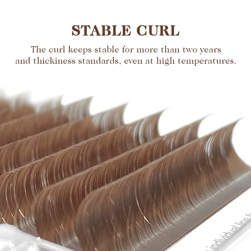 NATUHANA Extension de cils couleur Caramel individuel Faux vison couleur Faux cils marron sarcelle m