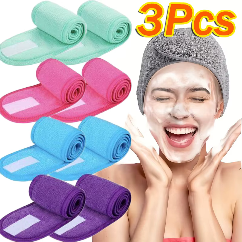 Bandeau réglable pour femmes, large bandeau pour Spa, Yoga, bain, douche, maquillage, lavage du visa
