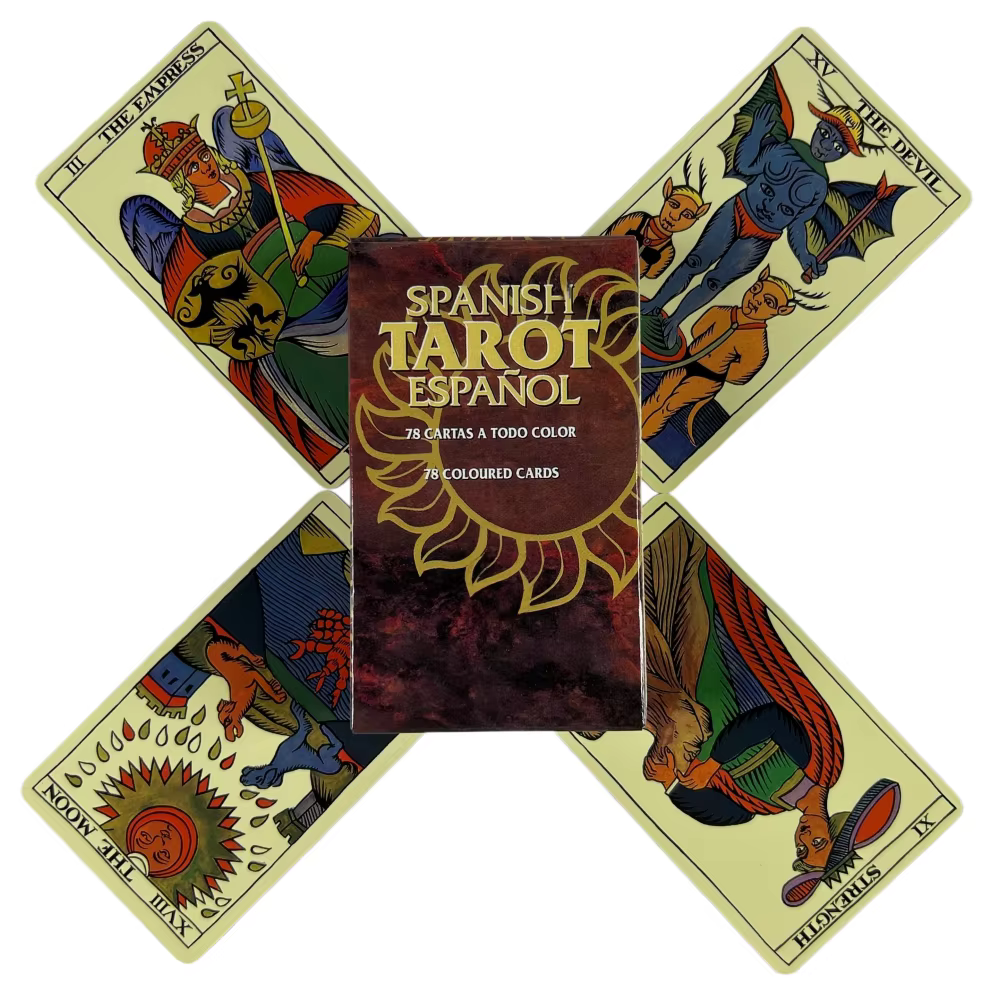 Española Tarot de Marseille The Star Oracle Deck, jeu de cartes espagnol, guidance divine, jeu de so