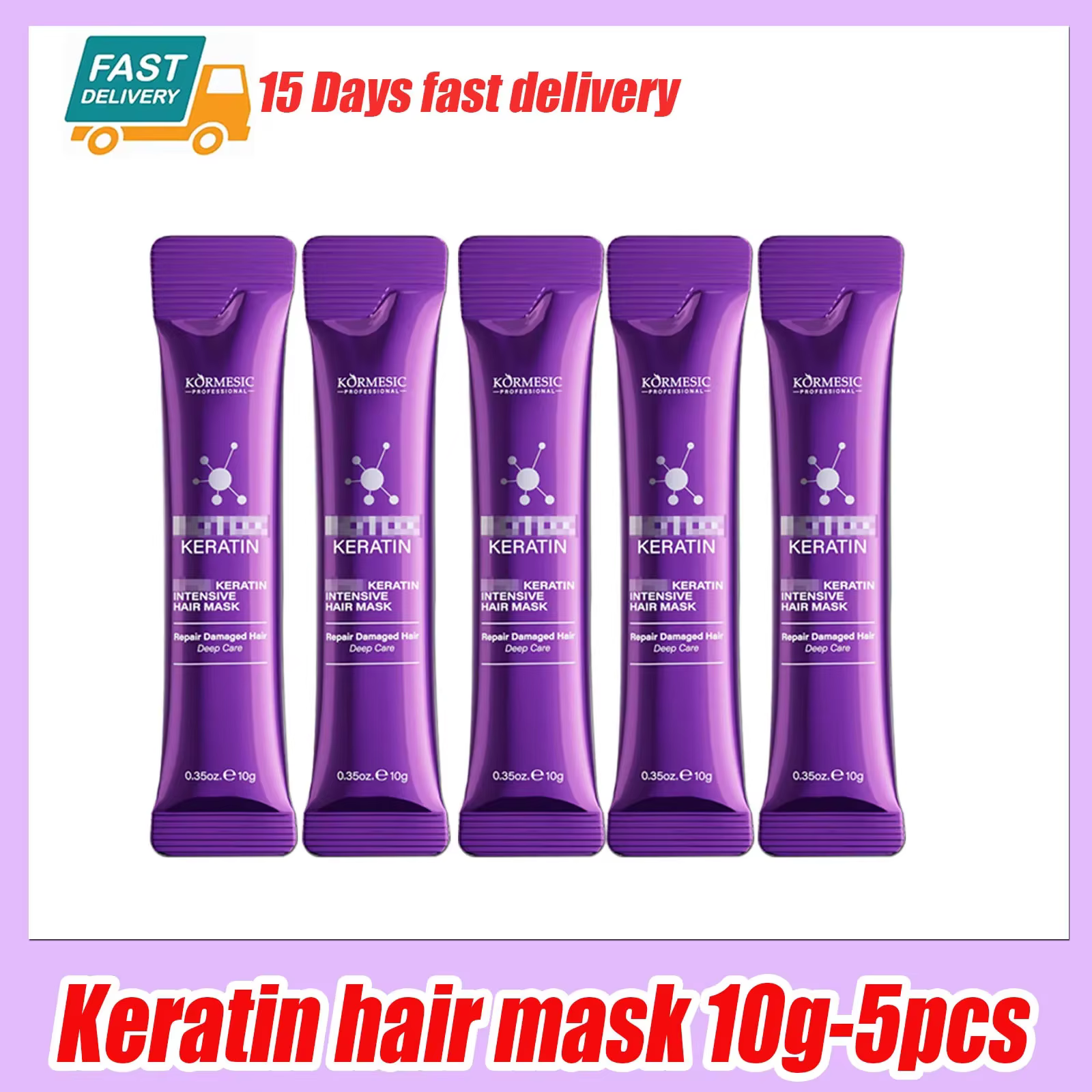 Masque capillaire magique à la kératine, réparation en 5 secondes des cheveux abîmés et crépus, douc