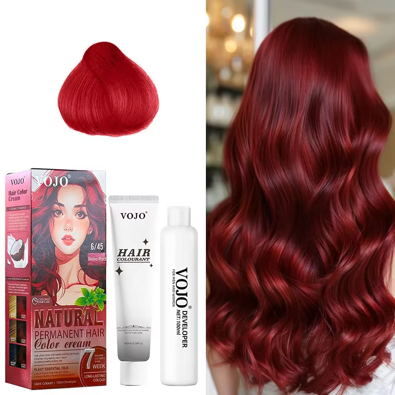 Shampoo colorant pour cheveux 3-en-1 longue durée, 100 ml & 100 ml, agent colorant pour cheveux pour