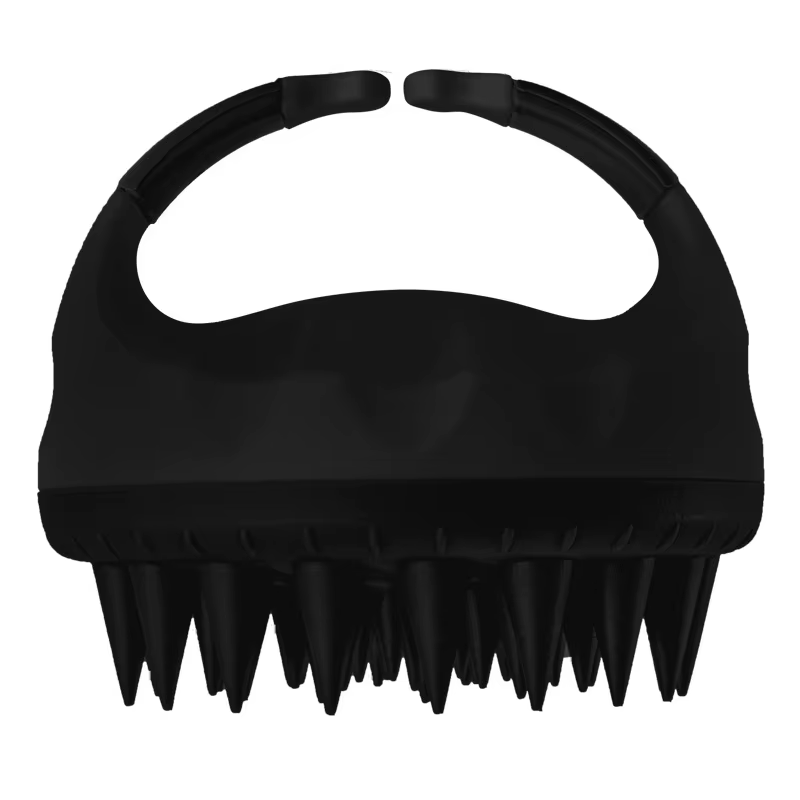 Brosse de massage de la tête en silicone, brosse de massage du cuir chevelu doux rond, brosse de sha