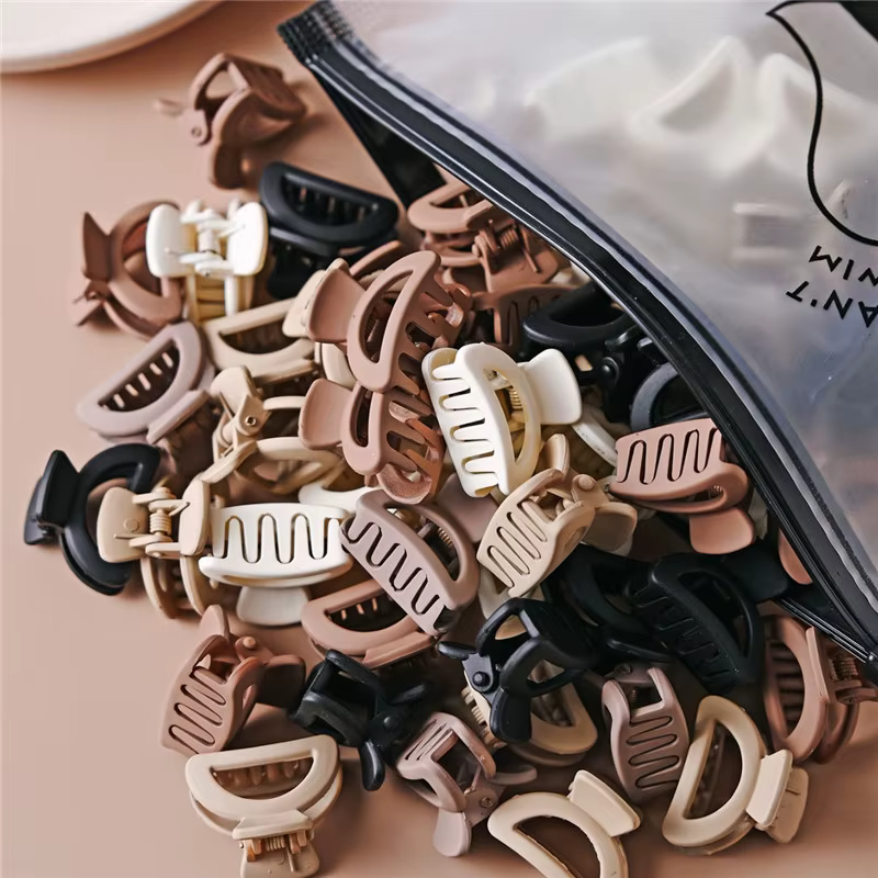 Petites clips beiges mixtes, accessoires pour filles mignonnes, parfaits pour un usage quotidien, de