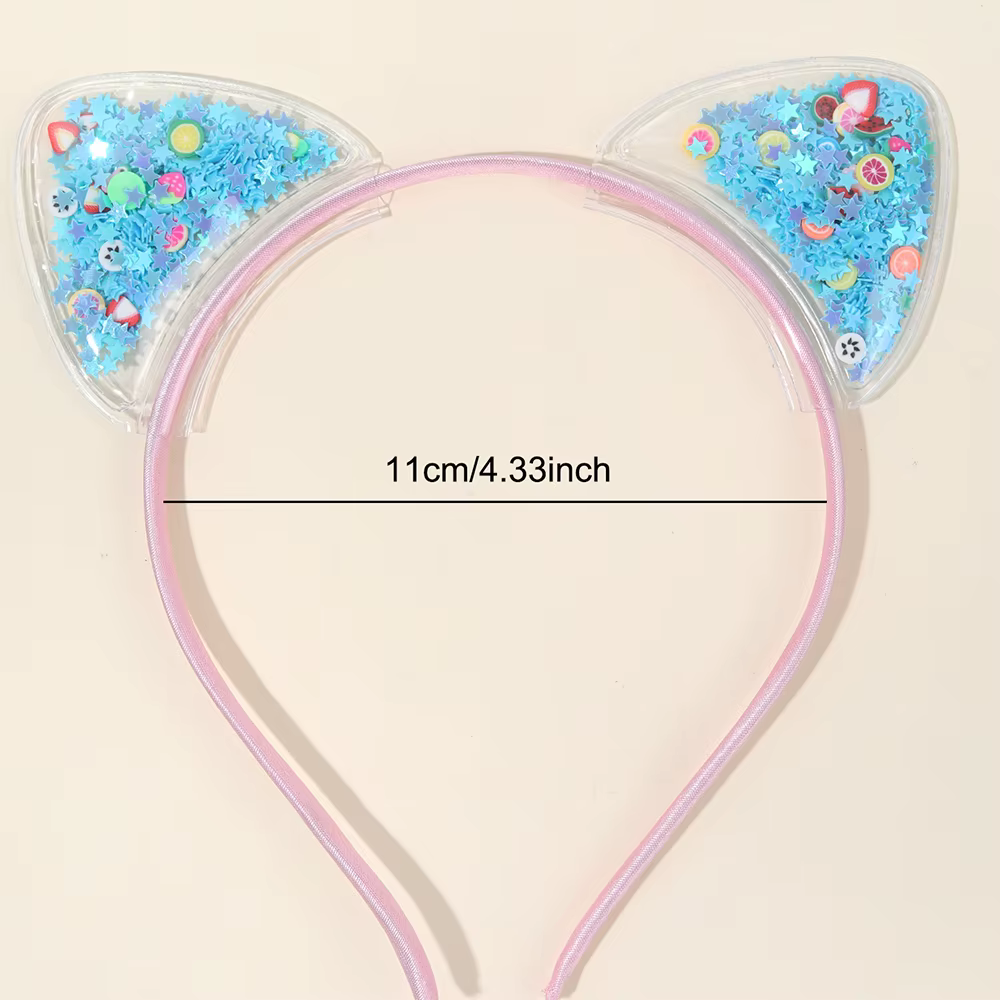 5 pièces chat oreille bandeau mignon étoile brillant paillettes bandeaux doux PVC oreille princesse