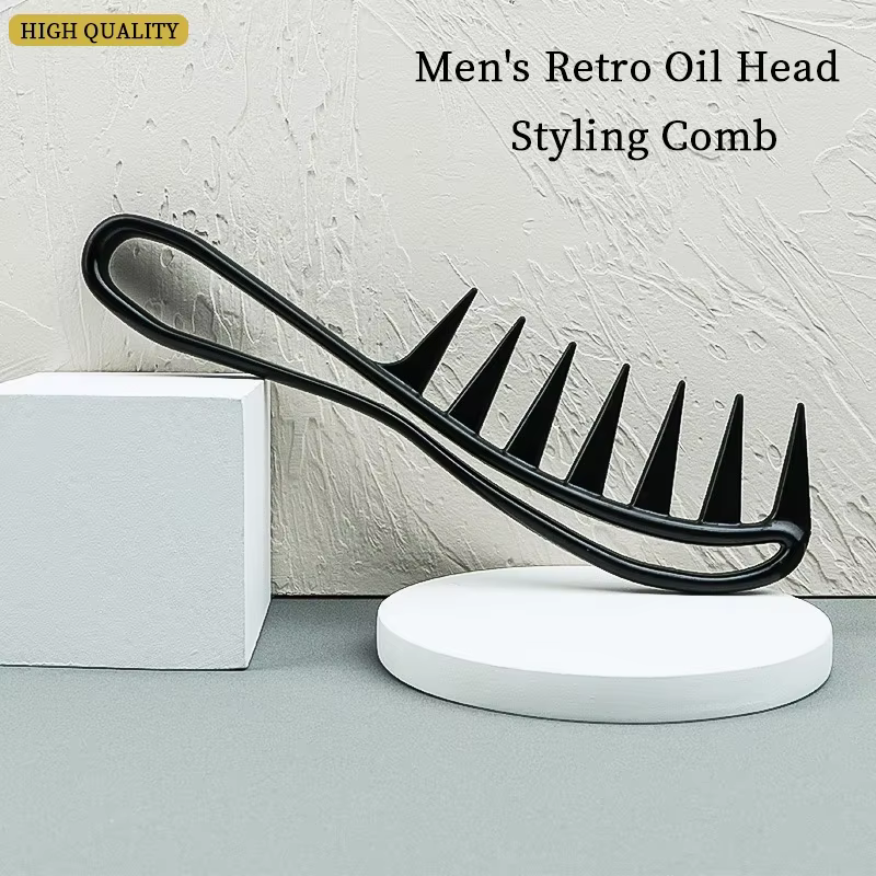 Ensemble de peignes à huile épais en plastique portable, brosse à cheveux coiffante classique, peign