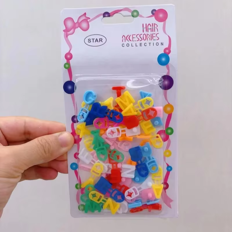 360 pièces/8 paquets = 360 pièces) a B C Mini lettre pince à cheveux griffes pour enfants/filles tre