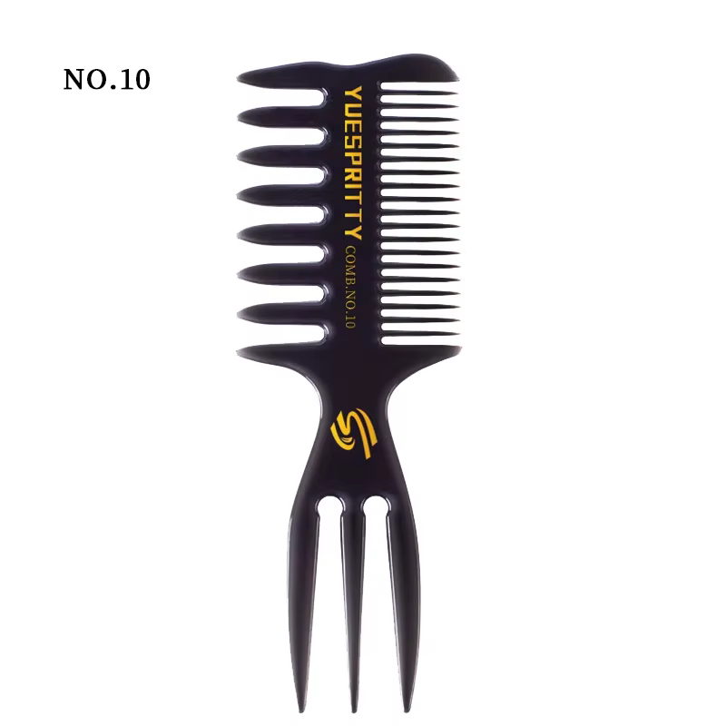 Peigne anti-rides à dents larges en plastique, peigne à friser antistatique, coiffure pour hommes, s